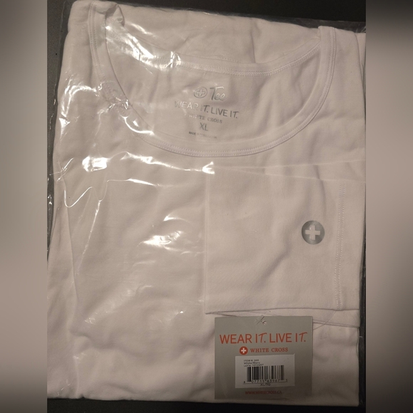 NEW WHITE CROSS Fit long sleeve crew neck shirt - UNDERSCRUBS - Picture 2 of 2